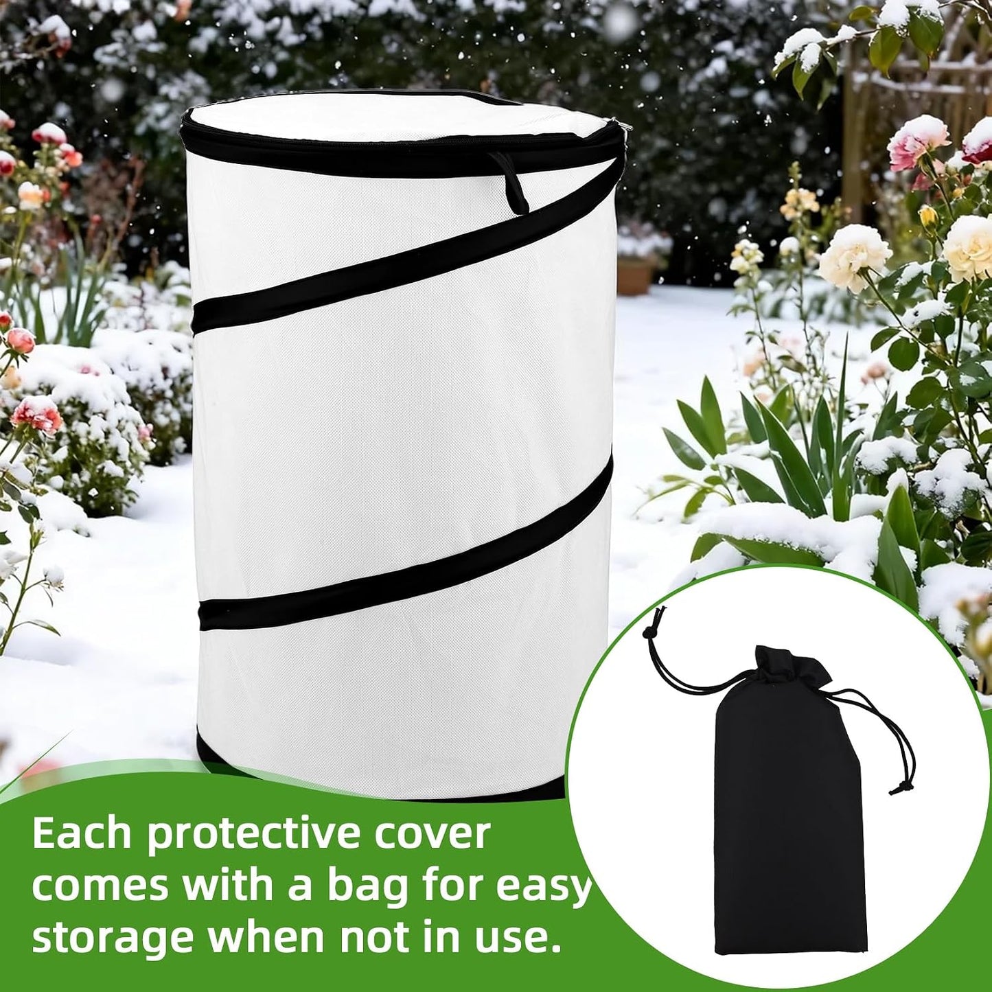 2pcs Rose Bush Covers for Winter, 48x33cm/18.9x12.99 Inch Protective Rose Cones Winter Plant Collars Freeze Protection Garden Cloches Against Outdoor Frost, Wind, Snow Animals for Shrubs Potted Plants