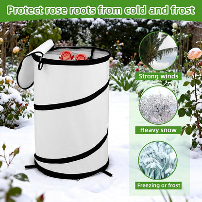 2pcs Rose Bush Covers for Winter, 48x33cm/18.9x12.99 Inch Protective Rose Cones Winter Plant Collars Freeze Protection Garden Cloches Against Outdoor Frost, Wind, Snow Animals for Shrubs Potted Plants