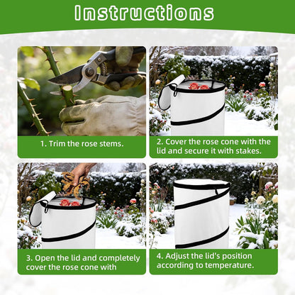 2pcs Rose Bush Covers for Winter, 48x33cm/18.9x12.99 Inch Protective Rose Cones Winter Plant Collars Freeze Protection Garden Cloches Against Outdoor Frost, Wind, Snow Animals for Shrubs Potted Plants