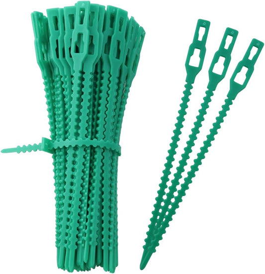 200 Pieces Adjustable Garden Plant Twist Ties, Reusable Green Ties Gardening Tie Plastic