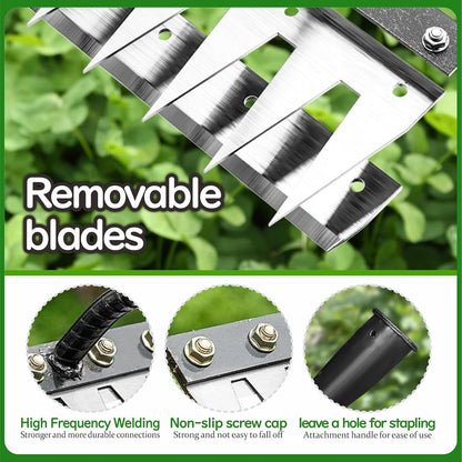 Weed Puller Tool - Iron Weeding Rake for Gardening and Weedings, 2026 Portable Duty Gardening Hand Weed Remover Tool, Upgraded 8 Teeths Garden Weedings Rakes for Lawn, Flower Beds & Soil Aeration