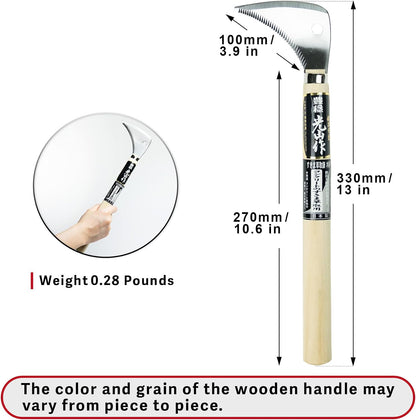 HOUNEN Japanese Crack Weeder, 3.9in Stainless Serrated Crevice Weeding Tool