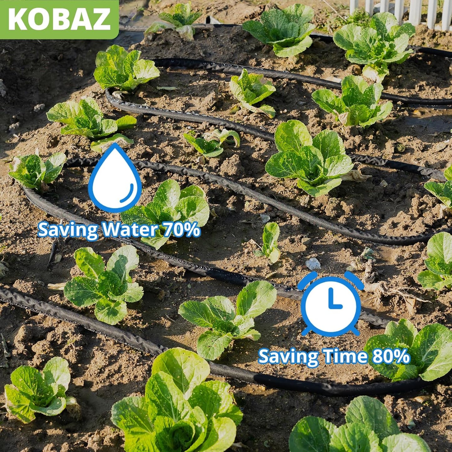 Flat Soaker Hoses 50 ft Save 70% Water, Leakproof Design Double Layer Drip Sprinkler Hose for Garden Bed