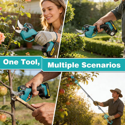 Electric Pruning Shears Cordless- Max 3.2in Opening Diameter with LED Light