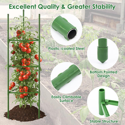 6 Pack Tomato Cage, 51.2 Inch Tall Adjustable Tomato Trellis