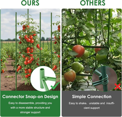 6 Pack Tomato Cage, 51.2 Inch Tall Adjustable Tomato Trellis