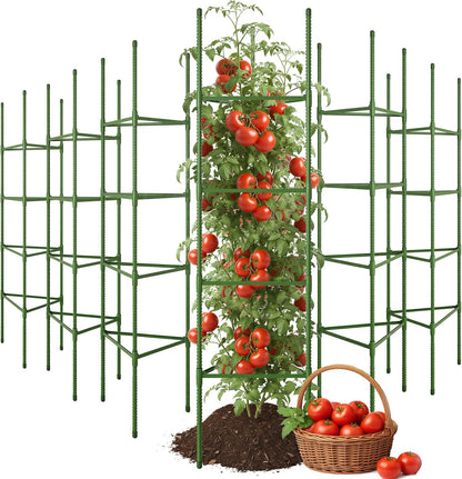 6 Pack Tomato Cage, 51.2 Inch Tall Adjustable Tomato Trellis
