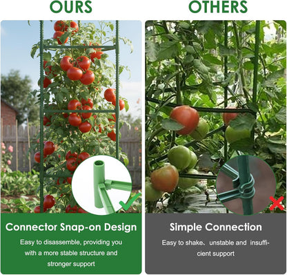 6 Pack Tomato Cage, 51.2 Inch Tall Adjustable Tomato Trellis