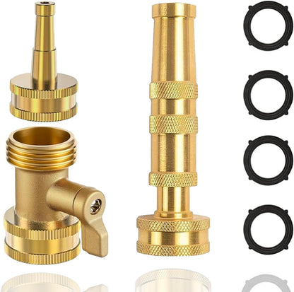 Heavy Duty Brass Hose Nozzle 3-Piece Set