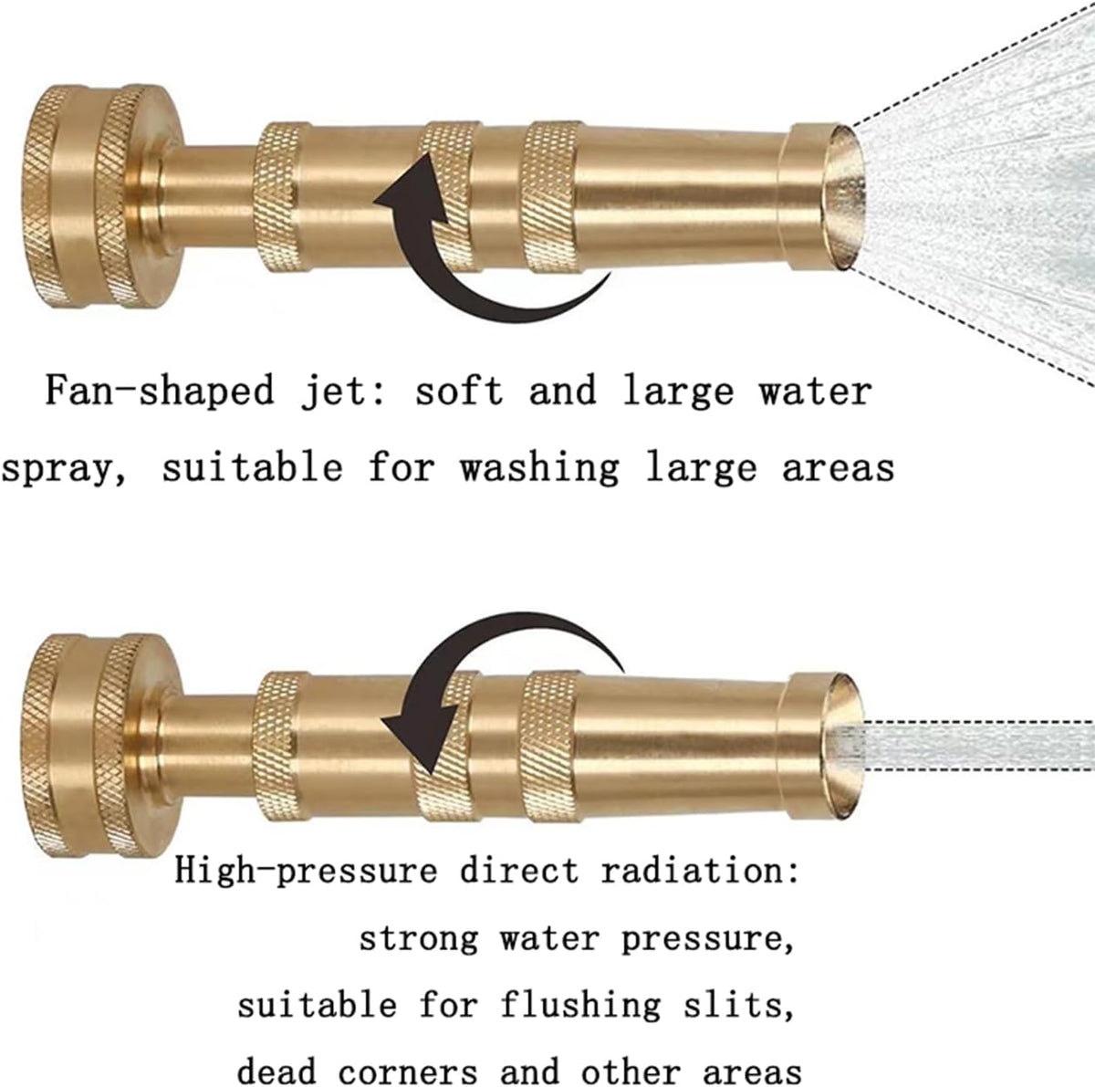 Heavy Duty Brass Hose Nozzle 3-Piece Set