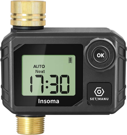 Water Timer for Garden Hose Faucet with Brass Inlet & Outlet