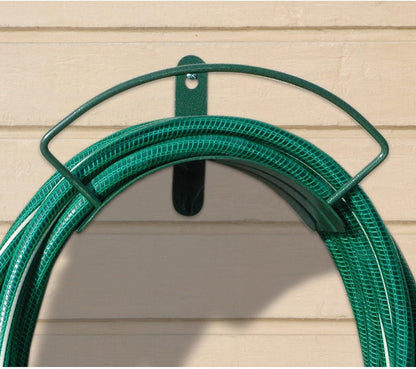 Deluxe Metal Hose Hanger - Most Solid Wall Mounted Hose Hanger on The Market - Rust Proof Wrought Iron - Fits 100’ of Hose
