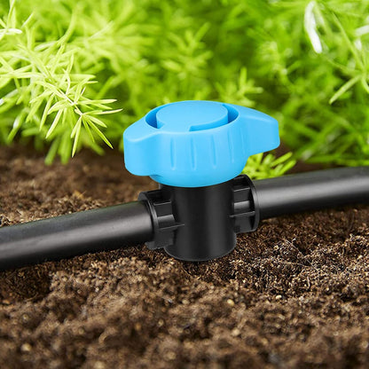24P Drip Irrigation Fittings Kit for 1/2" Tubing (.600 ID), 17mm Parts- 6 Tees, 6 Couplings, 6 Elbows,6 End Cap Plugs- Barded Connectors for Rain Bird Pipe and Sprinkler Systems (24 Pieces Set)