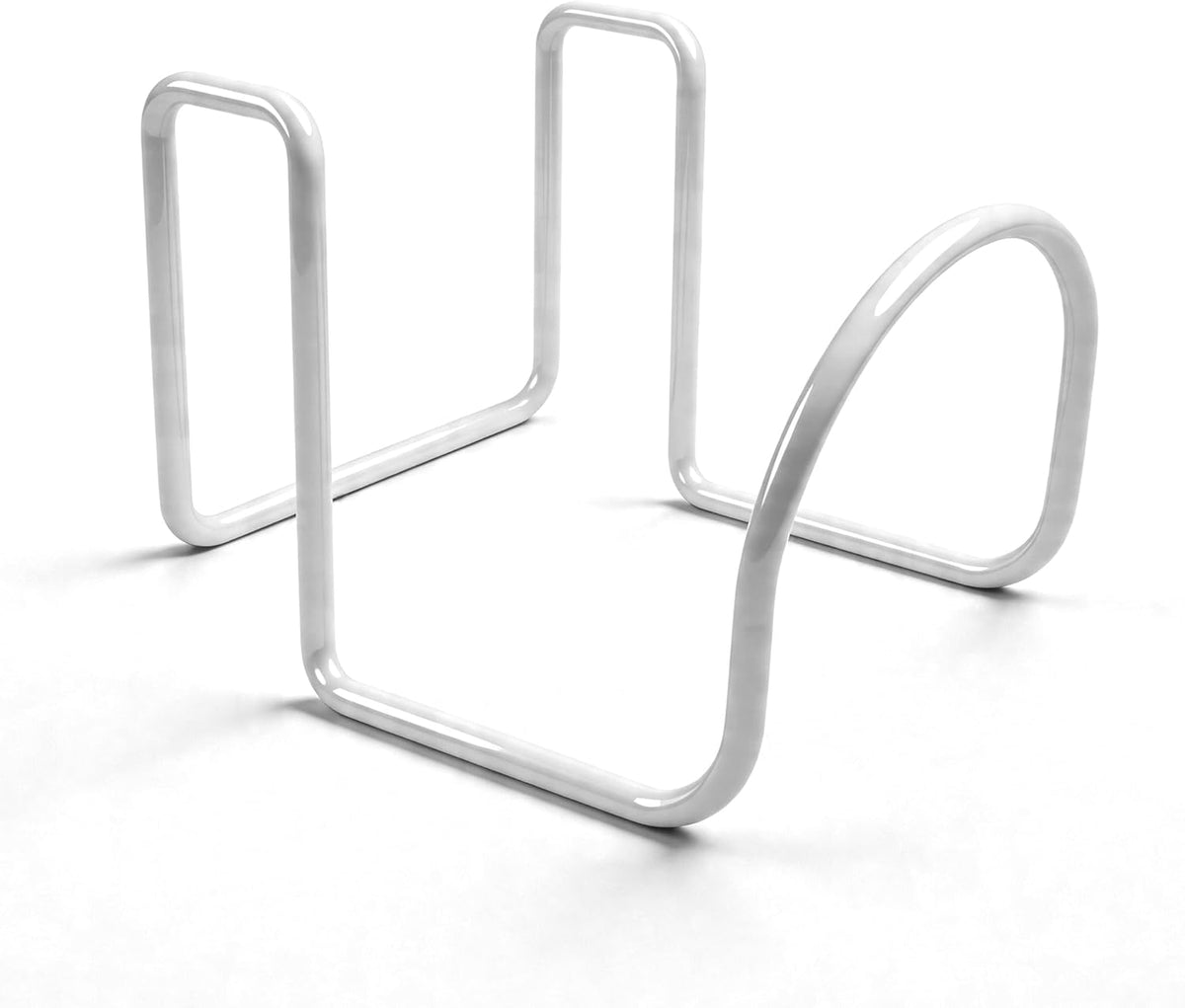 Heavy Duty Garden Hose Holder for Fence, Fits 2" Railings, White