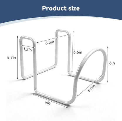 Heavy Duty Garden Hose Holder for Fence, Fits 2" Railings, White