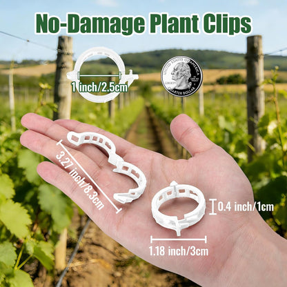300Pcs Thickened Tomato Clips, Plant Support Clips Plastic Trellis Clips