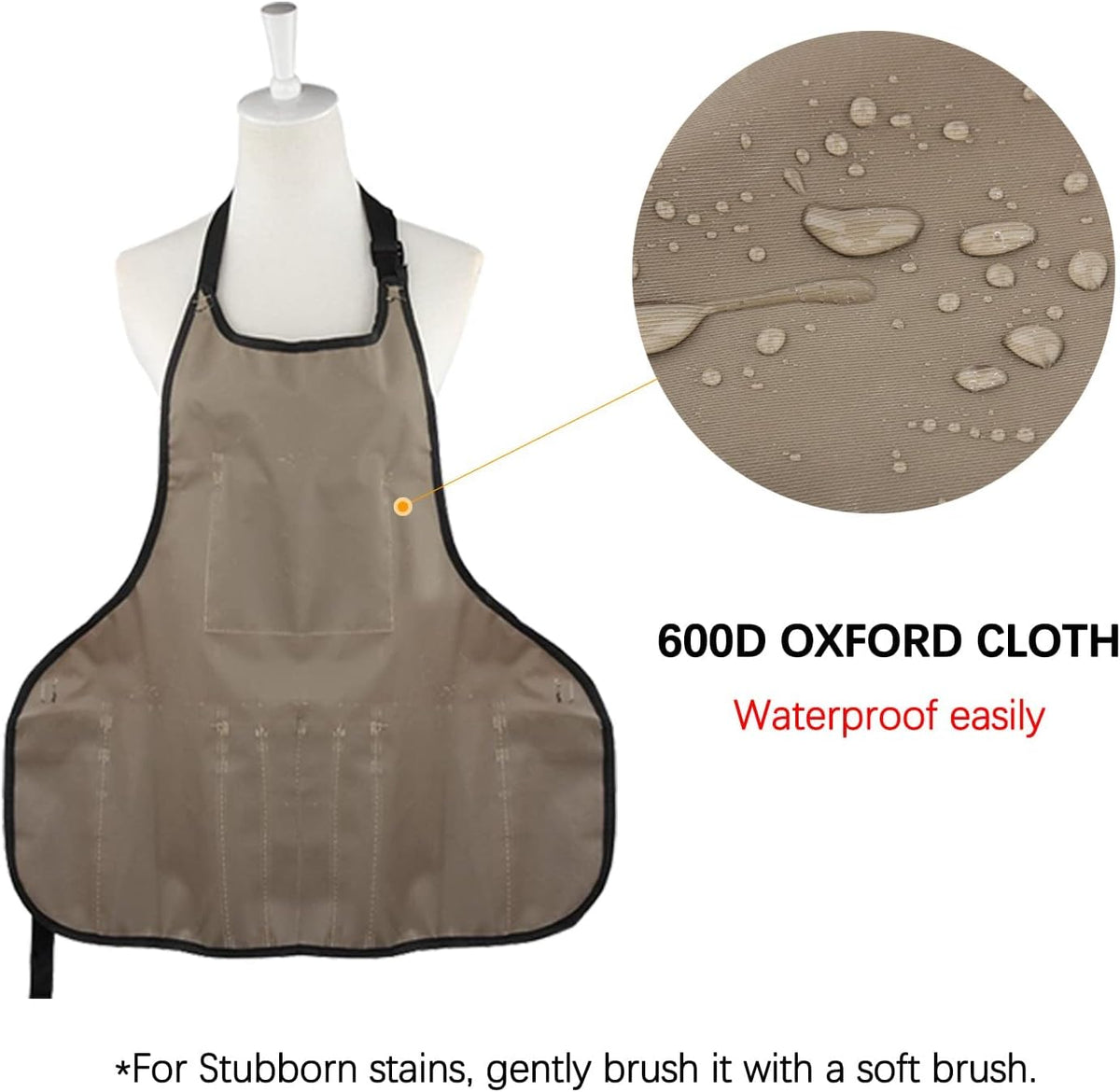 Gardening Apron with Large Pockets for Women, 14 Pockets Waterproof Tool Apron, Work Apron Heavy Duty, Size M to XL