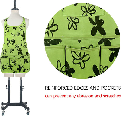 Gardening Apron with Large Pockets for Women, 14 Pockets Waterproof Tool Apron, Work Apron Heavy Duty, Size M to XL