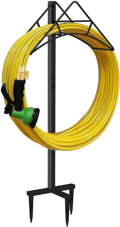Garden Hose Holder, Free Standing Metal Water Hose Stand Hanger