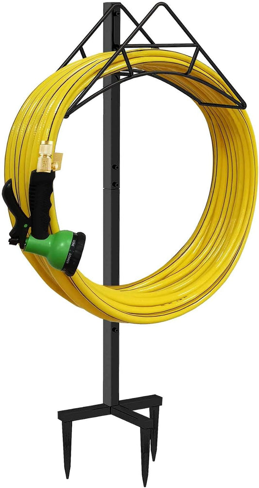 Garden Hose Holder, Free Standing Metal Water Hose Stand Hanger