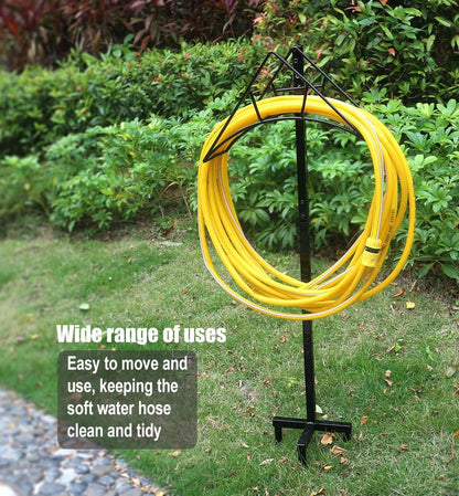 Garden Hose Holder, Free Standing Metal Water Hose Stand Hanger