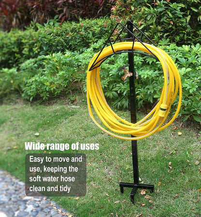 Garden Hose Holder, Free Standing Metal Water Hose Stand Hanger
