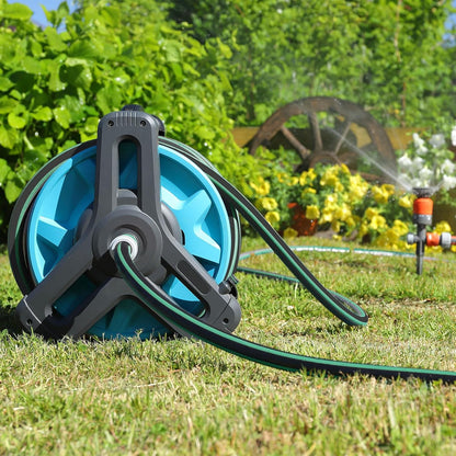 Garden Hose 5/8 Inch x 8 FT, Flexible PVC Leader Hose, Leakproof Water Hose with Swivel Handle, Male to Female Fittings, Burst 600 PSI [Black Green]