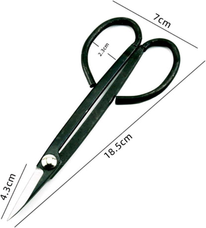 Garden Flower Scissors Bonsai Pruning Scissors Mini Floral Shears Small Sewing Scissors High Carbon Steel Scissors Strong Pruner for Cutting Clothes, Flowers, Branches and Leaves, 7.3 Inch