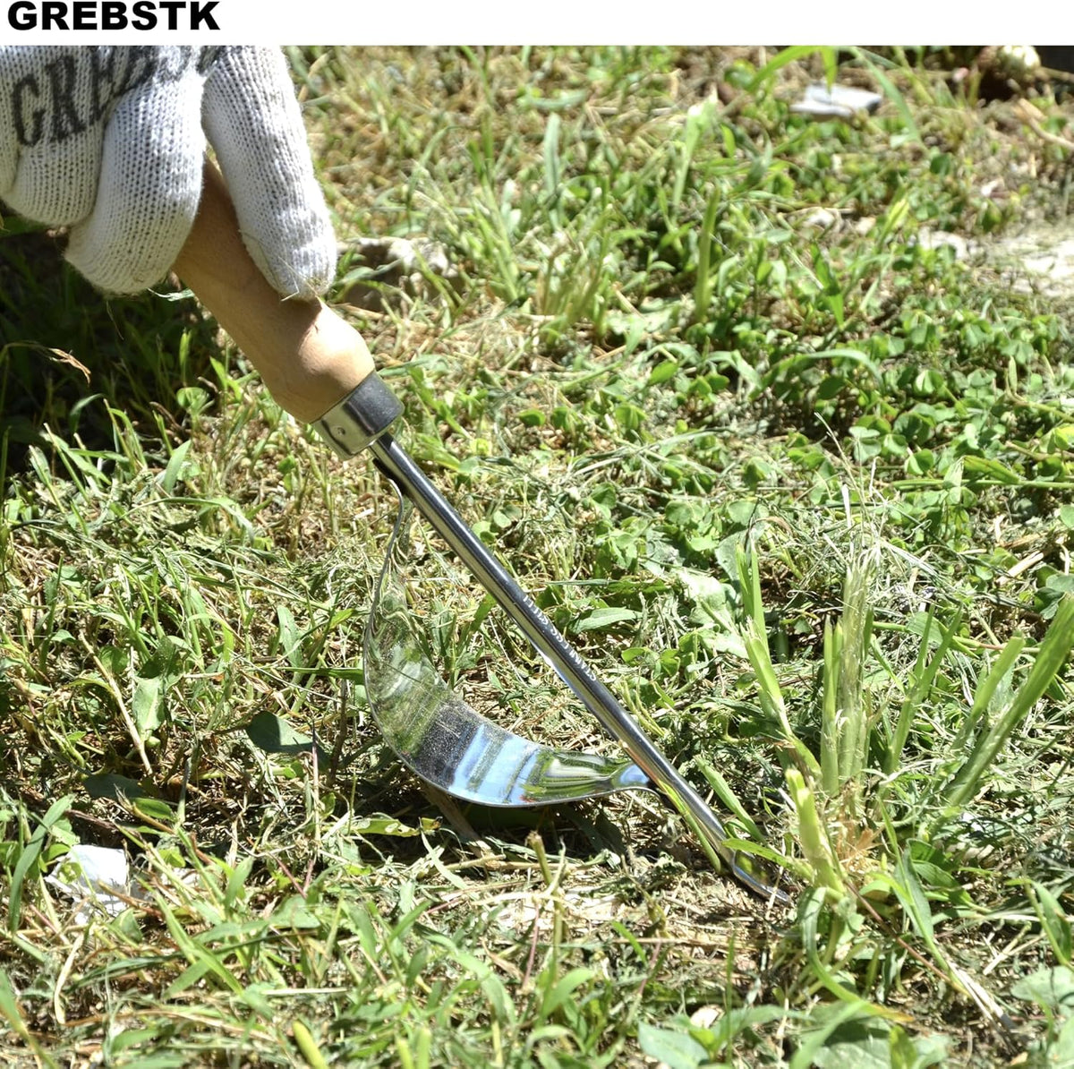 Hand Fork Stainless Steel Beech Handle Garden Tool Hand Weeder Fork for Aerating, Planting, Spreading Mulch, Weeding, Loosening, Transplanting Soil