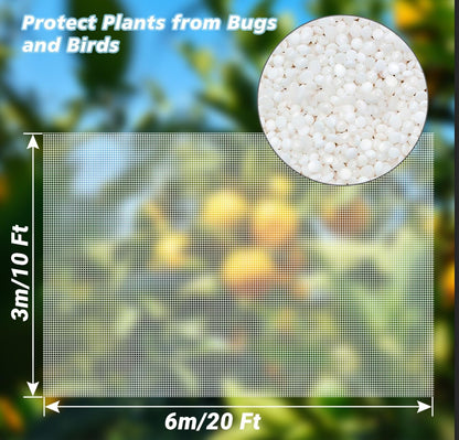 Garden Netting,8x33Ft Mosquito Insect Birds Animals Barrier Protection Net Ultra Fine Garden Mesh Netting Plant Covers for Vegetable Plants Fruits Flowers Trees Greenhouse Row Cover