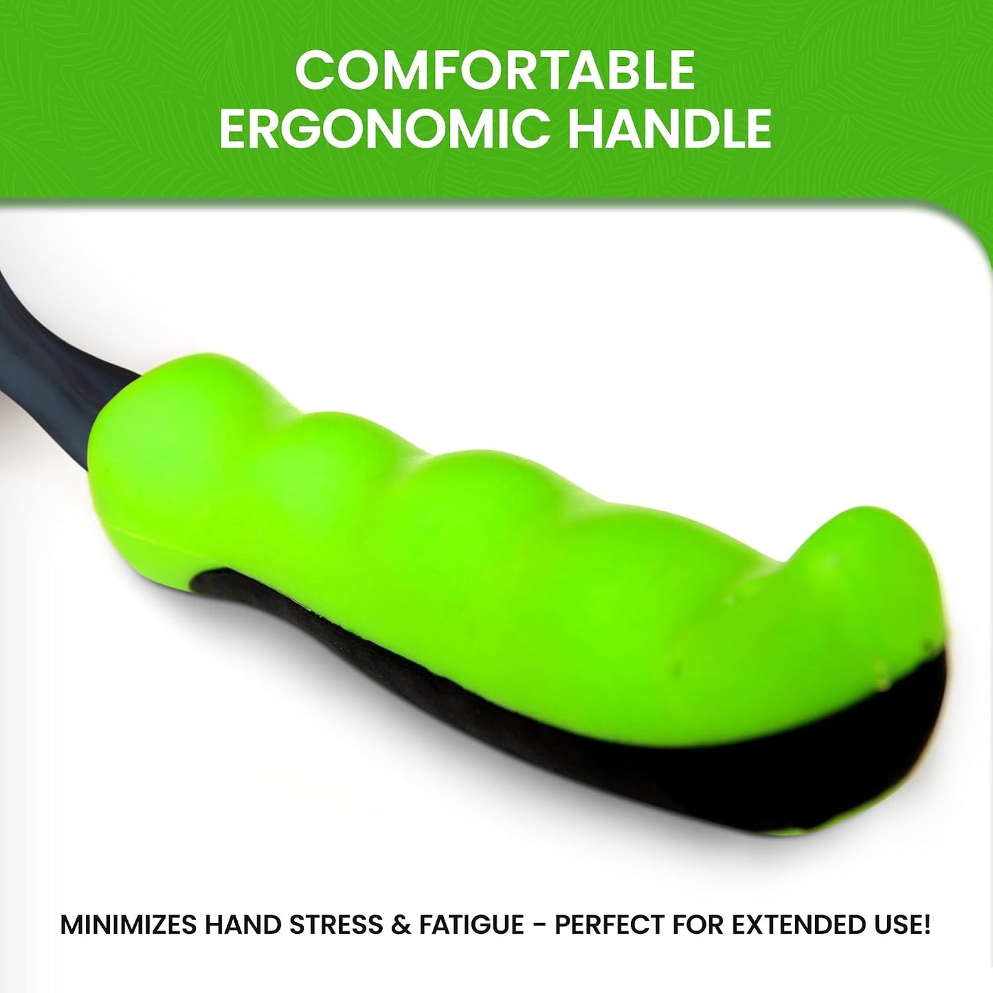 Hand Rake Soil Tiller Tool with Ergonomic Handle – Strong Carbon Steel - Rust Resistant – Great for Gardening, Cultivating, Loosening Soil & Spreading Mulch, Raking Flower Beds