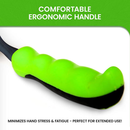 Hand Rake Soil Tiller Tool with Ergonomic Handle – Strong Carbon Steel - Rust Resistant – Great for Gardening, Cultivating, Loosening Soil & Spreading Mulch, Raking Flower Beds