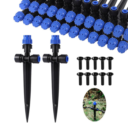 36 Pcs Push-to-Fit Drip Irrigation Emitters for 1/4 inch Tubing
