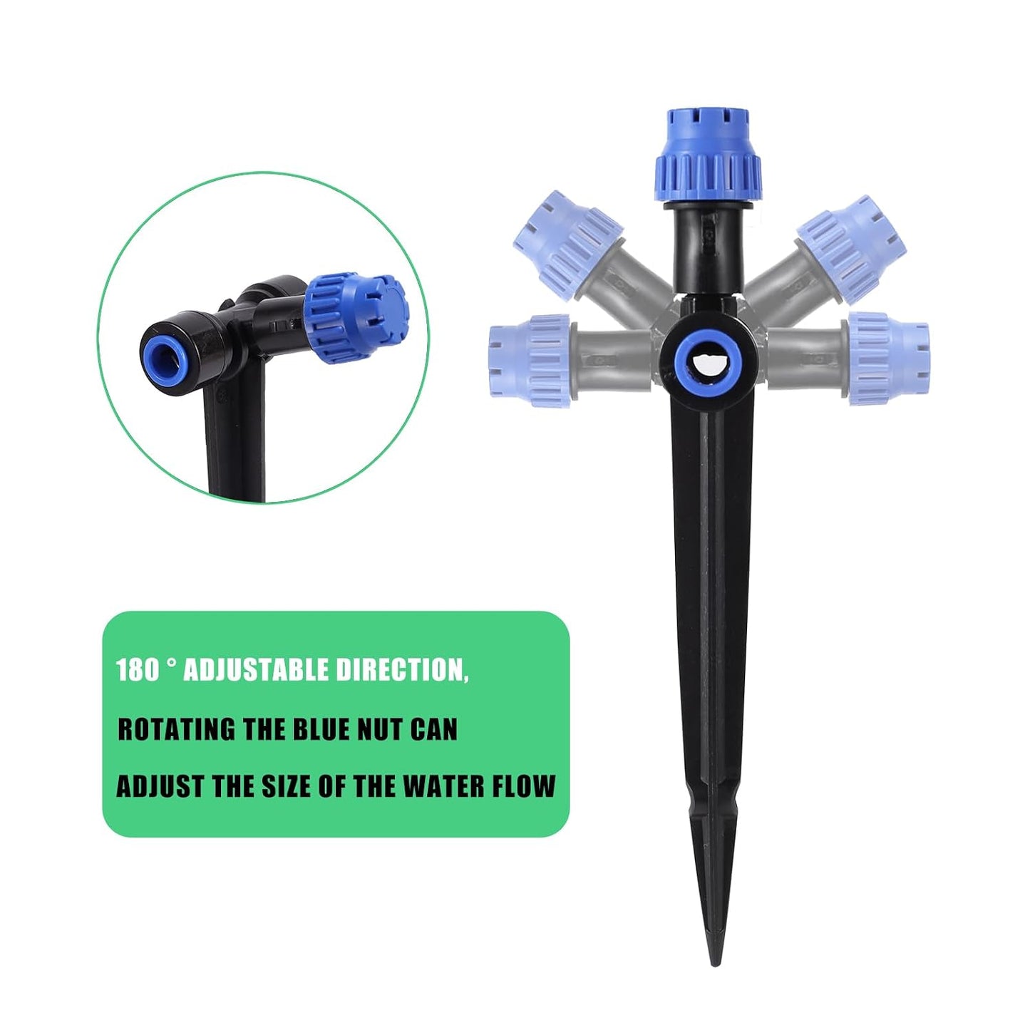 36 Pcs Push-to-Fit Drip Irrigation Emitters for 1/4 inch Tubing