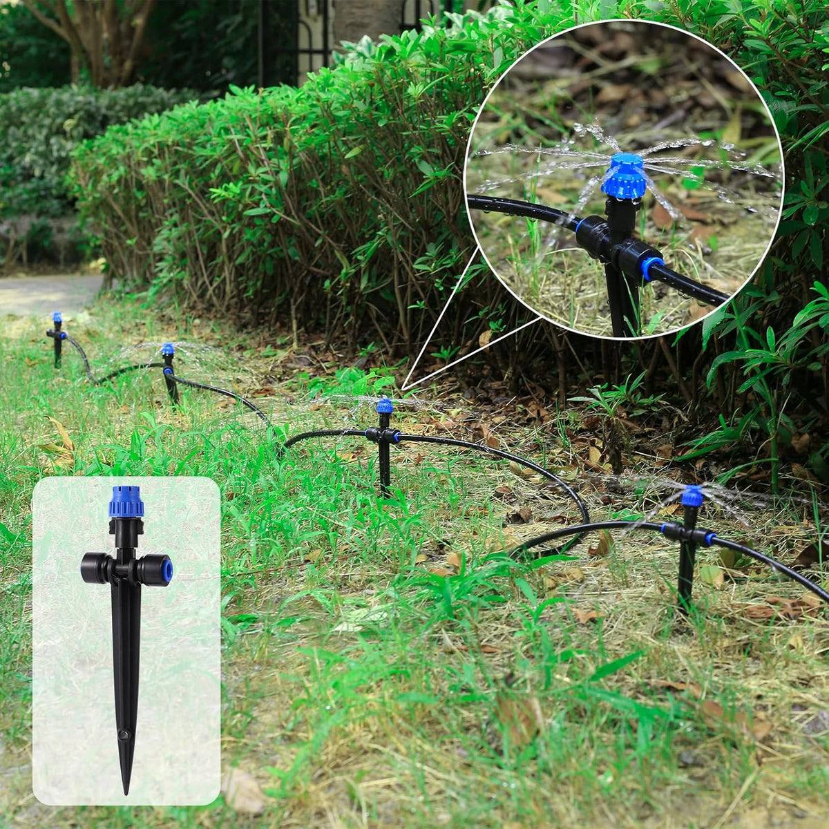 36 Pcs Push-to-Fit Drip Irrigation Emitters for 1/4 inch Tubing
