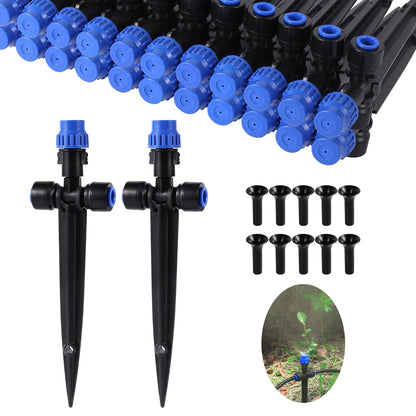 36 Pcs Push-to-Fit Drip Irrigation Emitters for 1/4 inch Tubing