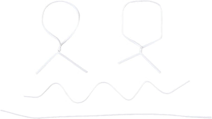 1000 pcs 6 inch White Cable Twist Ties Plastic Twist Ties with Rugged Metal Innercores Reusable Fastening Cable Cord Wire Ties