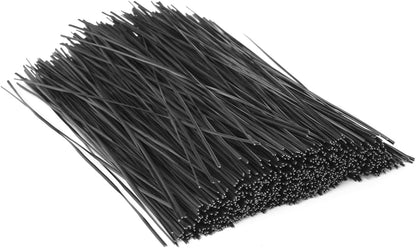 1000 pcs 6 inch White Cable Twist Ties Plastic Twist Ties with Rugged Metal Innercores Reusable Fastening Cable Cord Wire Ties