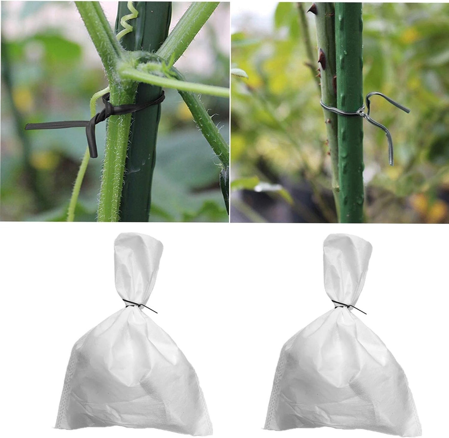 1000 pcs 6 inch White Cable Twist Ties Plastic Twist Ties with Rugged Metal Innercores Reusable Fastening Cable Cord Wire Ties