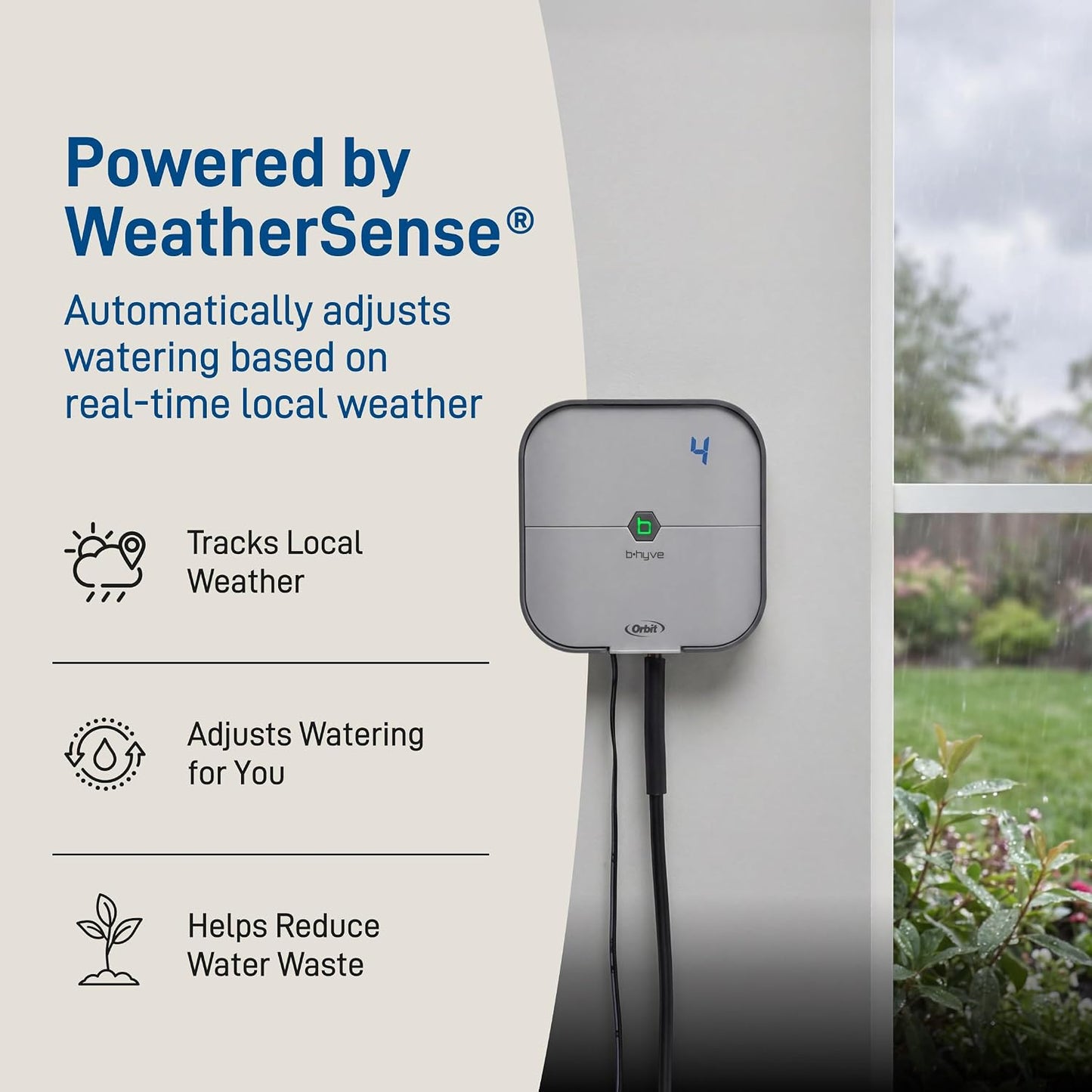 57915 B-hyve 4-Zone Indoor Smart Sprinkler Controller