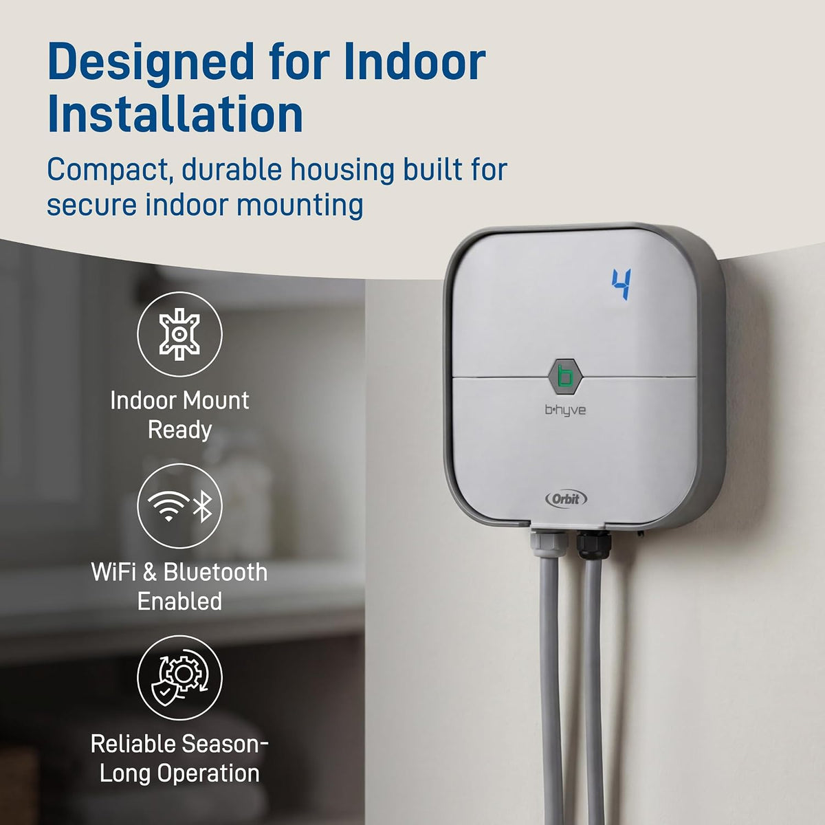 57915 B-hyve 4-Zone Indoor Smart Sprinkler Controller