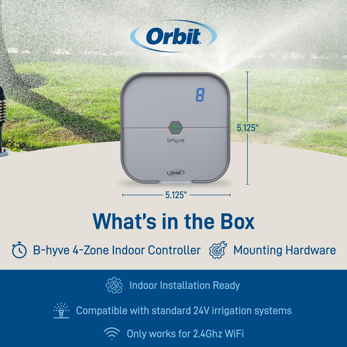 57915 B-hyve 4-Zone Indoor Smart Sprinkler Controller