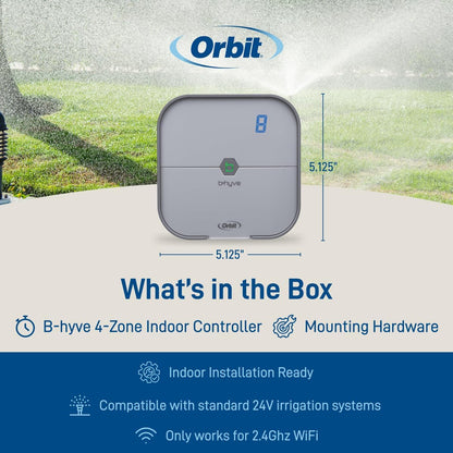 57915 B-hyve 4-Zone Indoor Smart Sprinkler Controller