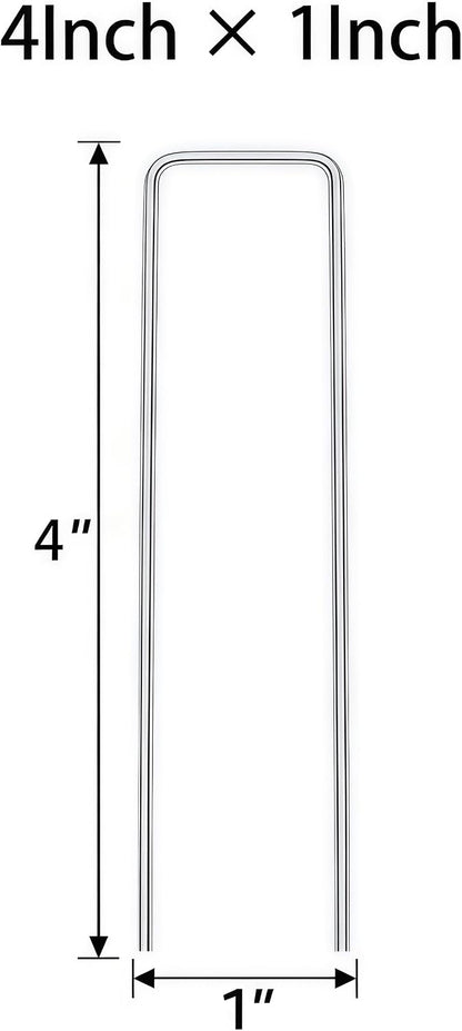 Stainless Steel Landscape Staples Garden Stakes. (4"-U-20pcs)