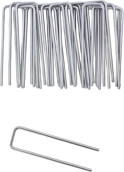 Stainless Steel Landscape Staples Garden Stakes. (4"-U-20pcs)