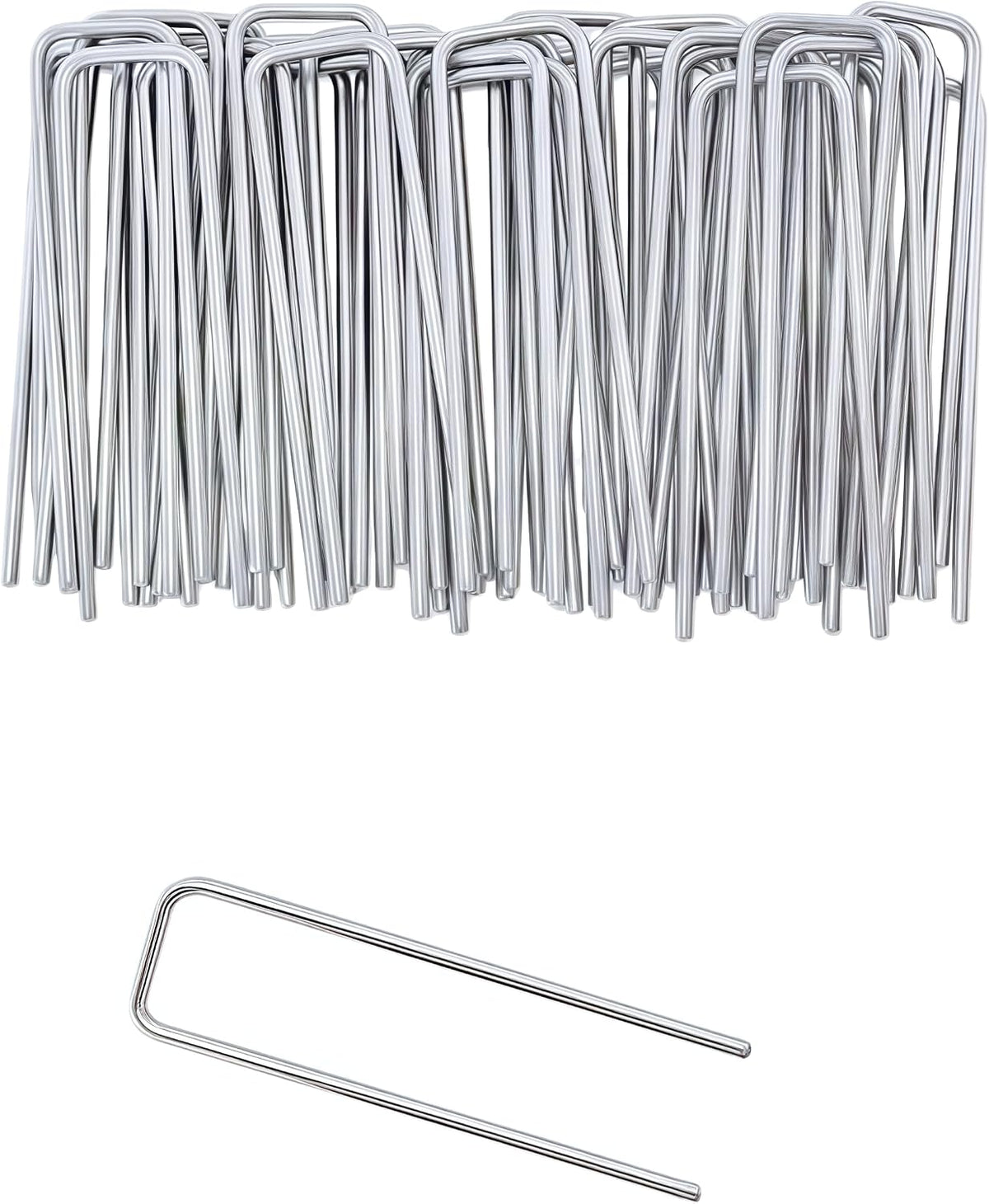 Stainless Steel Landscape Staples Garden Stakes. (4"-U-20pcs)