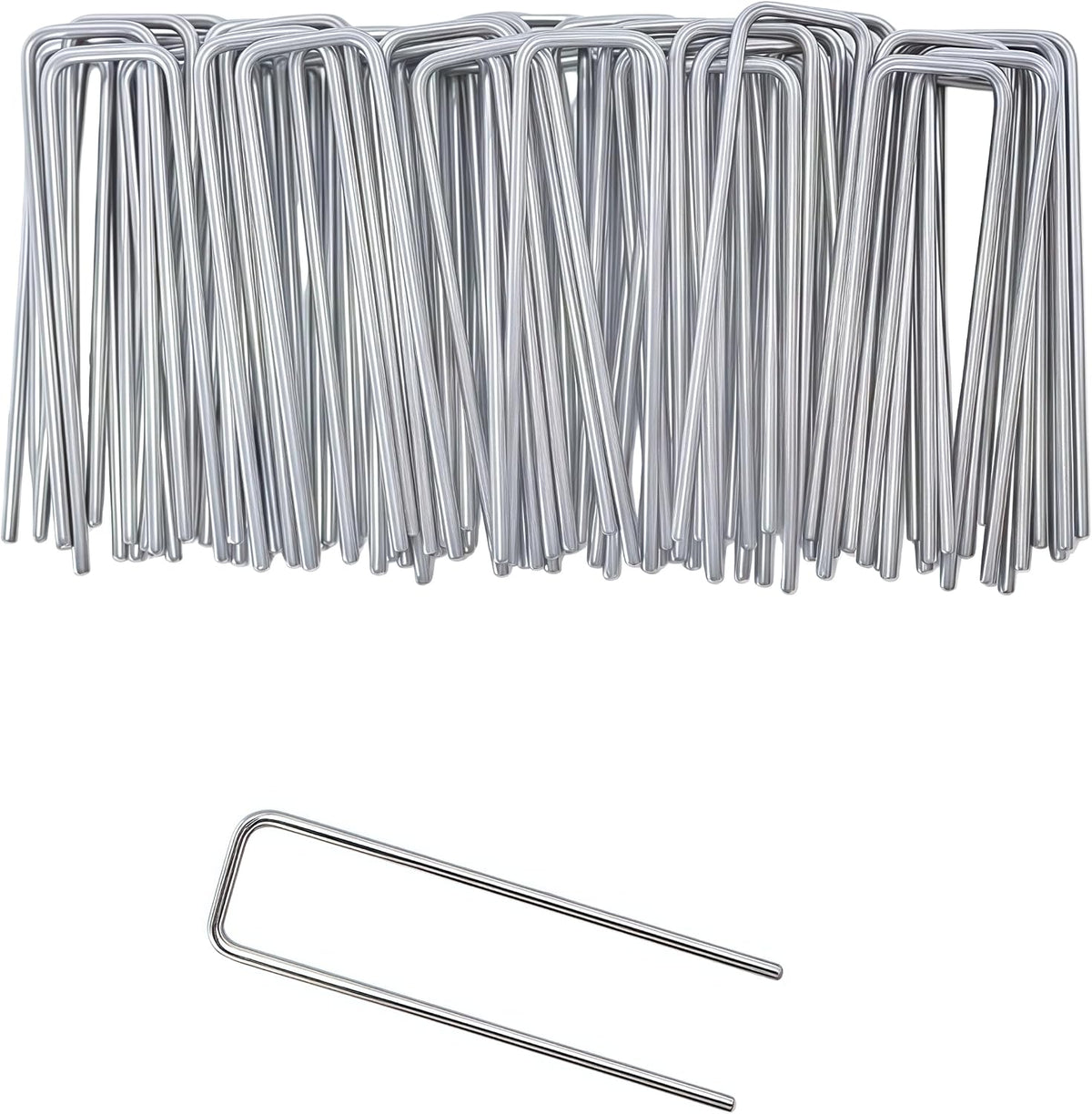 Stainless Steel Landscape Staples Garden Stakes. (4"-U-20pcs)