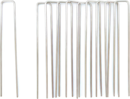 Stainless Steel Landscape Staples Garden Stakes. (4"-U-20pcs)