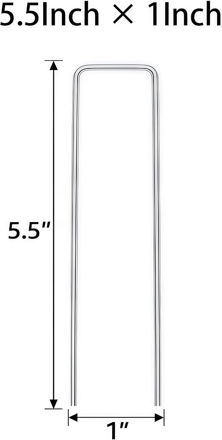Stainless Steel Landscape Staples Garden Stakes. (4"-U-20pcs)