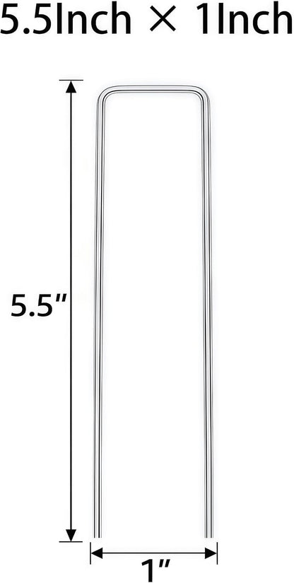 Stainless Steel Landscape Staples Garden Stakes. (4"-U-20pcs)